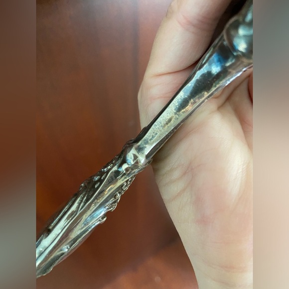 Vintage Art Deco Victorian Style Silver Plate Metal Hand Mirror Heavy 9 1/2" - Picture 6 of 10